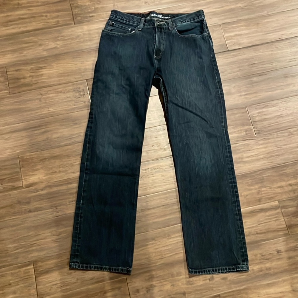 Eddie Bauer Dark Blue Relaxed Fit Jeans
